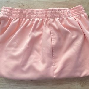 BonWorthk Capri Pants Women S/P color Salmon Side pockets and Elastic Waist